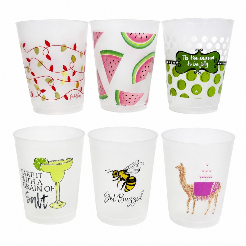 Egendefinert logo 16 oz Frosted Plastic Stadium Cup