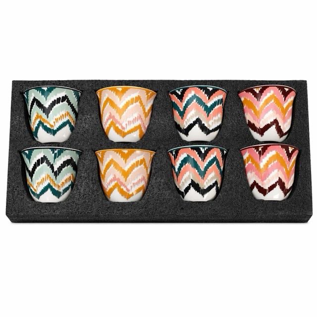 Boho Wave Keramisk Tekopp 8 Stk Gavesett For Te Espresso