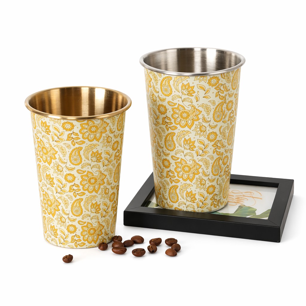 Boho Paisley Tumbler Cup i rustfritt stål