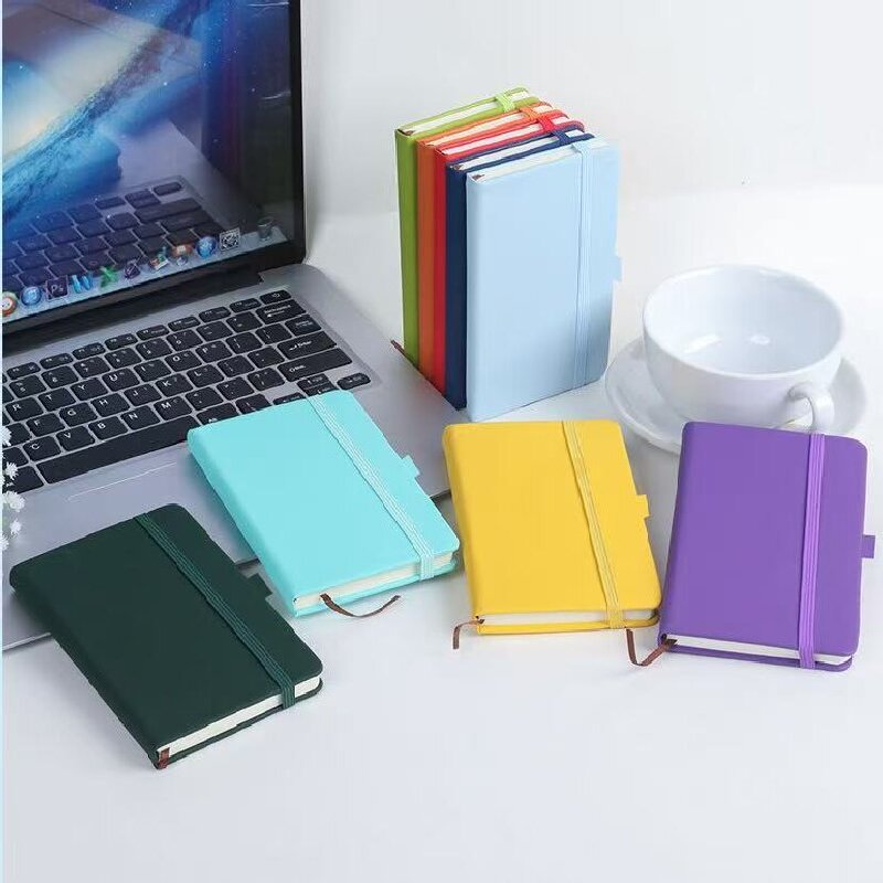 Egendefinert logo A5 PU skinn elastisk bånd Business Notebook