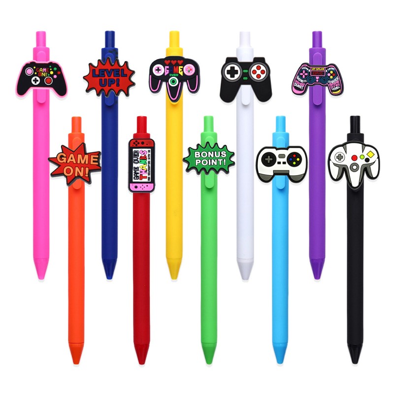 Spillkontroller Silikon Charm Retractable Black Ink Gel Pen