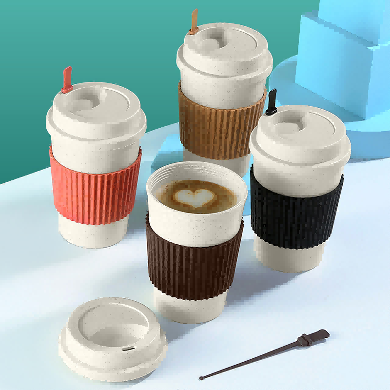 Gjenbrukbar kaffereisekrus fra hvetehalm